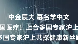 中金辰大 慕名学中文、取经中国医疗！上合多国专家沪上共探健康新丝路